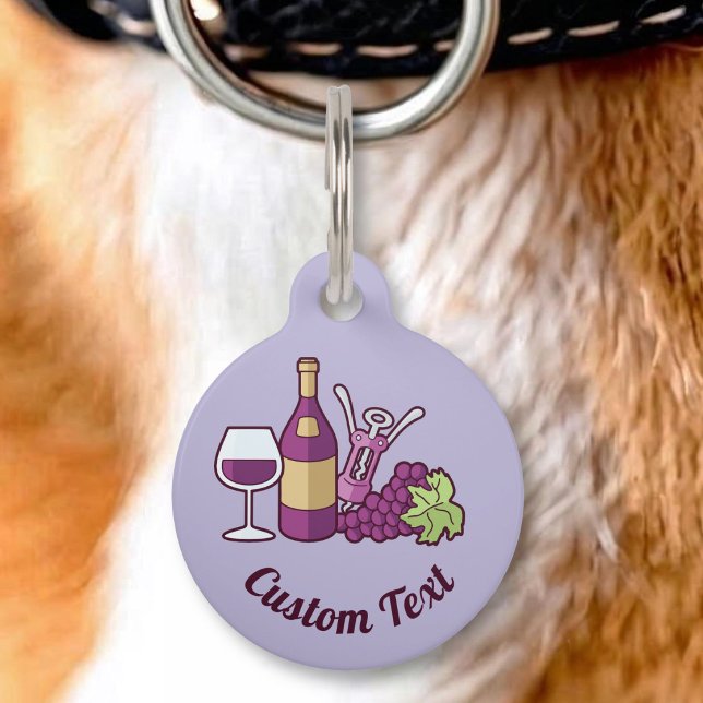 Red Wine Pet ID Tag (Creator Uploaded)