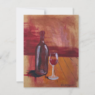 Red Wine Postcard