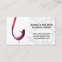 Red Wine Pour in Glass | White Marble