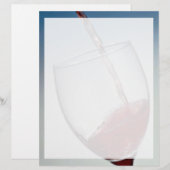 Red wine poured into wine glass (Front/Back)