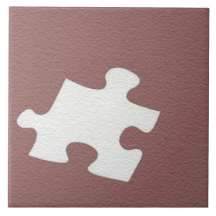 Red Wine Puzzle Piece Tile