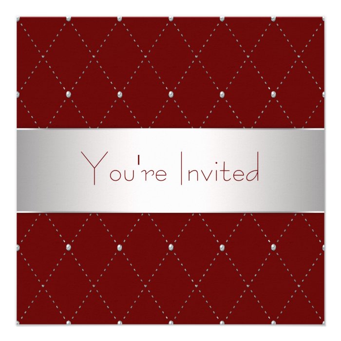 Red Wine Red Corporate Party Personalized Invite