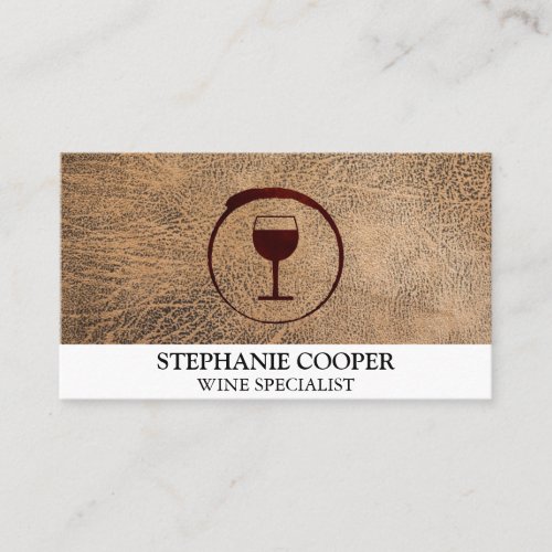 Red Wine Stain with Wine Glass Business Card