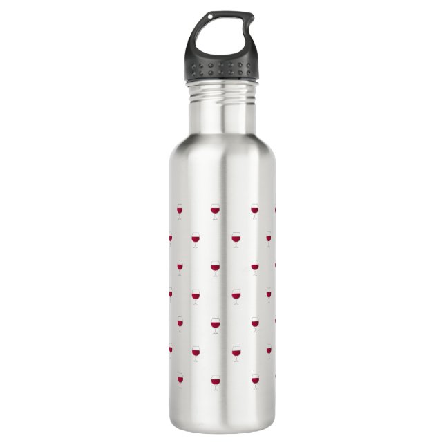 Red Wine Stainless Steel Water Bottle (Front)