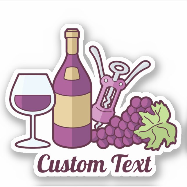 Red Wine Sticker (Front)