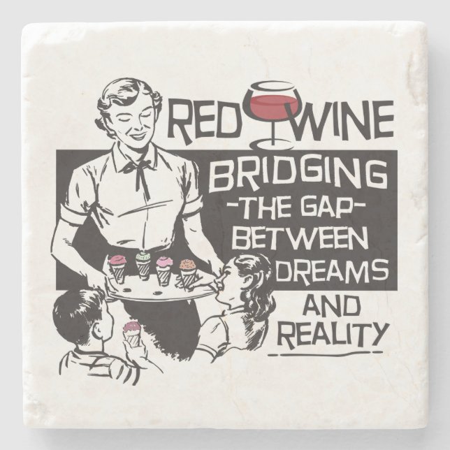 Red Wine Stone Coaster (Front)