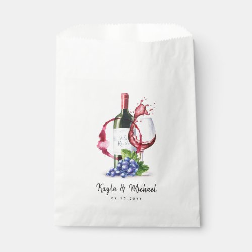 Red Wine Style Occassion Celebration  Favor Bag