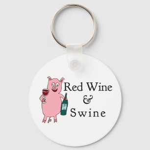 Red Wine & Swine Keychain