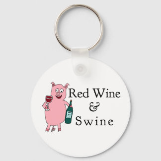 Red Wine & Swine Keychain