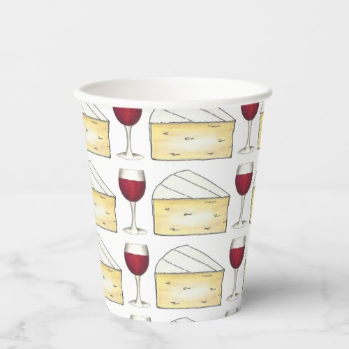 Red Wine Tasting Brie Cheese Cocktail Party Event Paper Cups
