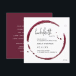 Red Wine Tasting Weekend Bachelorette Party Invitation<br><div class="desc">Fun Wine Stain Bachelorette Party Invitation | Can be fully customized to suit your needs - colors and fonts can be changed to match your theme. © Gorjo Designs. Made for you via the Zazzle platform. // Need help customizing your design? Got other ideas? Feel free to contact me (Zoe)...</div>