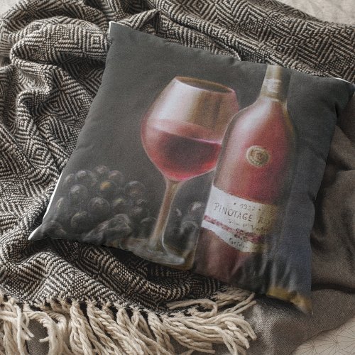 Red Wine Throw Pillow