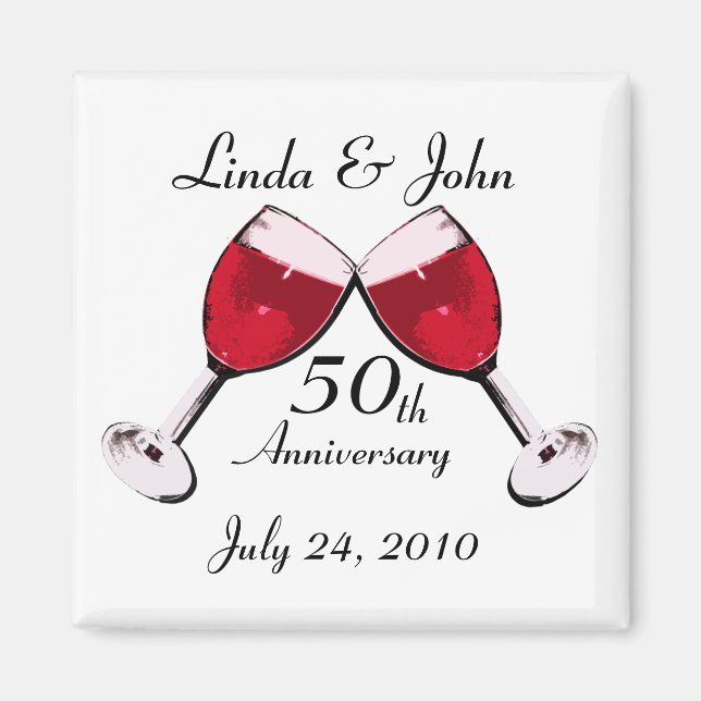 Red Wine Toast to Love Magnet (Front)
