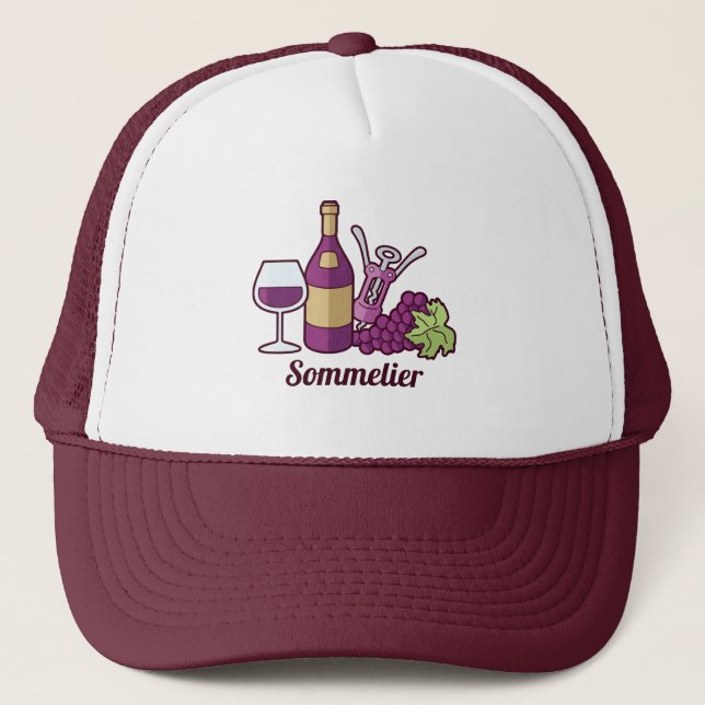 Red Wine Trucker Hat (Front)