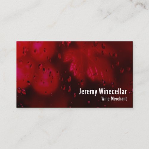 Red wine vineyard business card