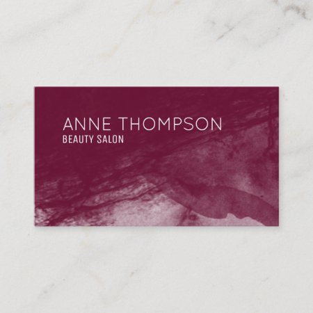 Red-wine Watercolored Professional Business Card