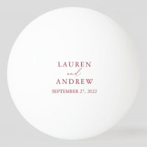 Red Wine Wedding Personalized Ping Pong Ball