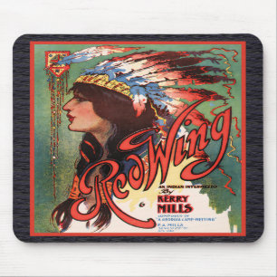 Red Wing Indian Maiden Mousepad