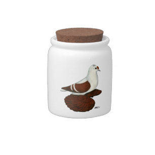 Red Wing Pigeon Candy Jar