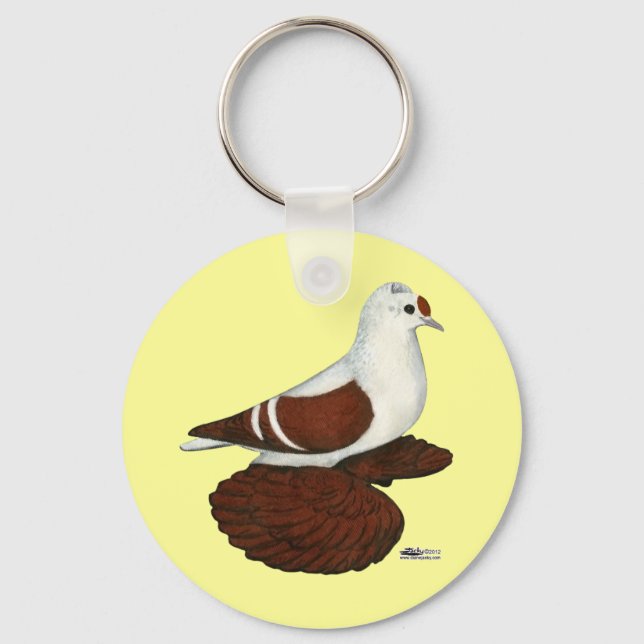 Red Wing Pigeon Keychain (Front)