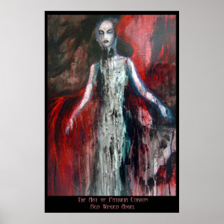 Red Winged Angel Poster