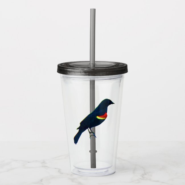 Red-winged Blackbird Acrylic Tumbler