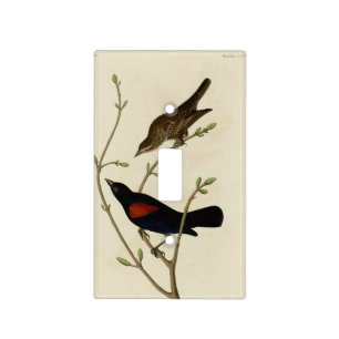 Red-winged Blackbird - Audubon's Birds of America Light Switch Cover