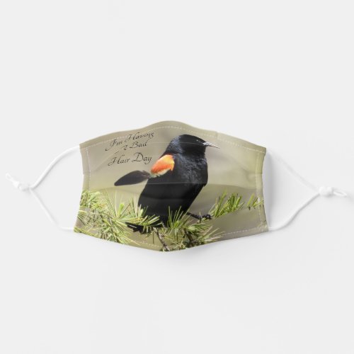 Red Winged Blackbird _Bad Hair Day Adult Cloth Face Mask