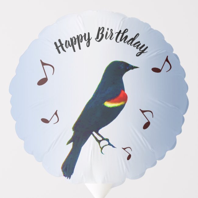 Red-winged Blackbird Birthday Balloon