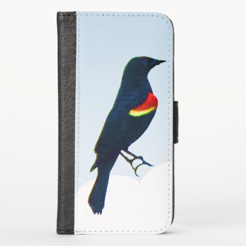 Red_winged Blackbird iPhone X Wallet Case