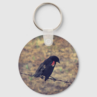 Red Winged Blackbird Keychain