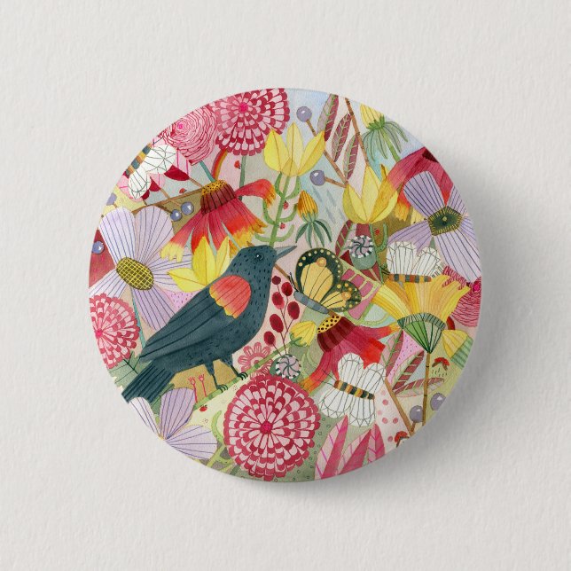 Red-winged Blackbird/Meadow button (Front)