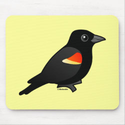Perched Red-winged Blackbird Mousepad