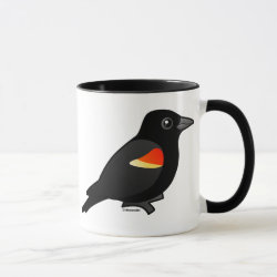 Perched Red-winged Blackbird Combo Mug