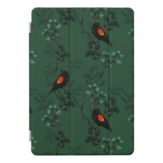 Red-Winged Blackbird Pattern iPad Pro Cover (Front)