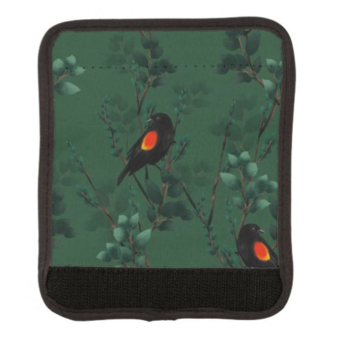 Red_Winged Blackbird Pattern Luggage Handle Wrap