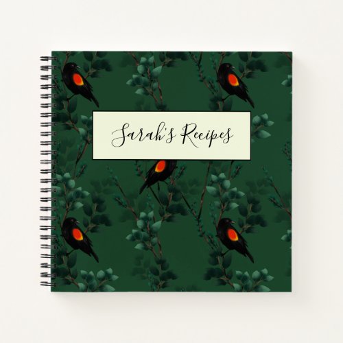 Red_Winged Blackbird Pattern Notebook