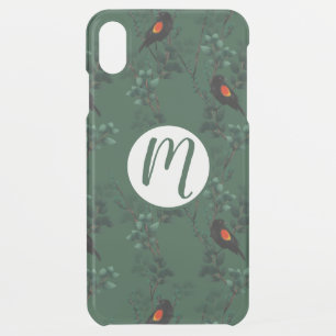 Red-Winged Blackbird Pattern iPhone XS Max Case