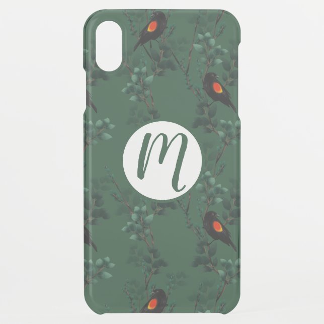 Red-Winged Blackbird Pattern Uncommon iPhone Case (Back)