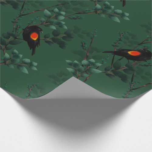 Red_Winged Blackbird Pattern Wrapping Paper