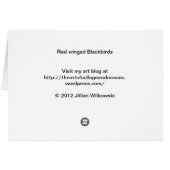 Red-winged Blackbirds Cards (Back Horizontal)