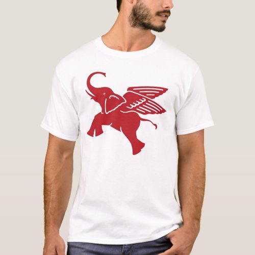 Red winged elephant T_Shirt