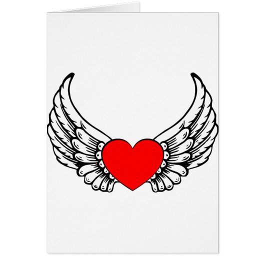 Red Winged Heart Cards (Front)
