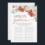 Red Winter Christmas Bridal Shower Apron Game Invitation<br><div class="desc">Red Winter Christmas Bridal Shower Apron Game</div>