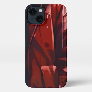Red winter coat iPhone 13 Slim Fit Case, Glossy Case