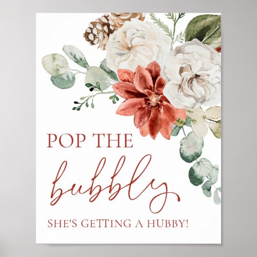 Red Winter Pop The Bubbly Shes Getting A Hubby  Poster