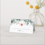 Red Winter Snow Christmas Baby Clothes Place Card<br><div class="desc">The Red Winter Snow Christmas Baby Clothes Place Card is a charming addition to your holiday-themed celebration. Featuring a festive red design with delicate snowflakes and adorable baby clothes, these place cards are perfect for guiding guests to their seats while adding a touch of seasonal cheer. Ideal for baby showers...</div>