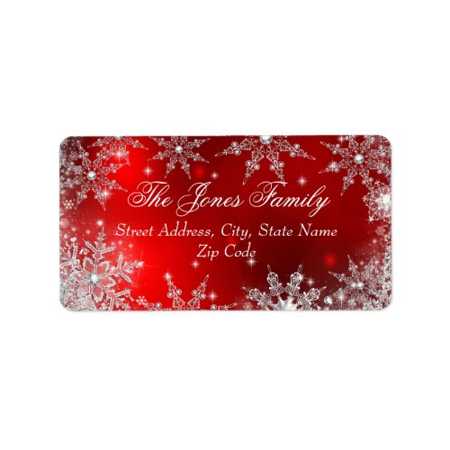 Red Winter Wonderland Christmas Address Labels