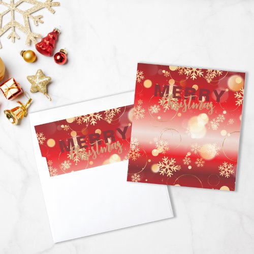 Red Winter Wonderland Merry Christmas Envelope Liner