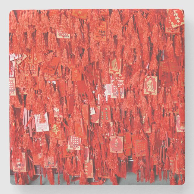 Red Wishes Stone Coaster (Front)
